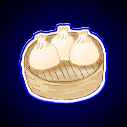 Dim Sum Steamer Basket Chinese Dumpling Led Neon Sign Chinese Food Rgb Color