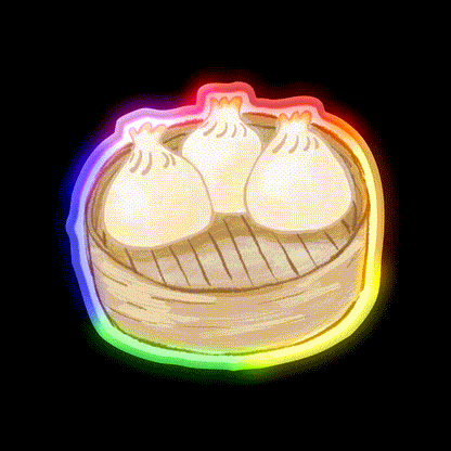 Dim Sum Steamer Basket Chinese Dumpling Led Neon Sign Chinese Food Rgb Color