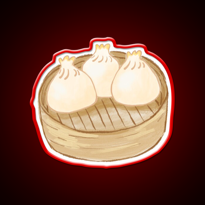 Dim Sum Steamer Basket Chinese Dumpling Led Neon Sign Chinese Food Rgb Color