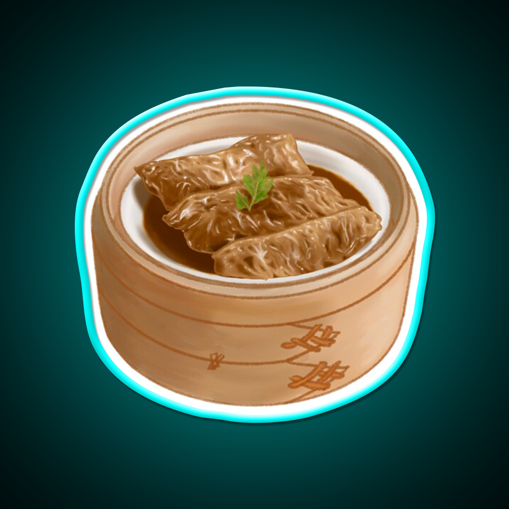 Dim Sum Tofu Skin Led Neon Sign Chinese Food Rgb Color