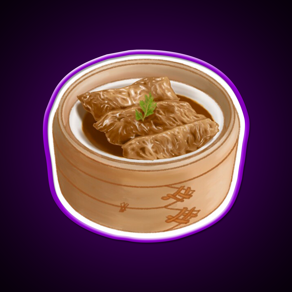 Dim Sum Tofu Skin Led Neon Sign Chinese Food Rgb Color