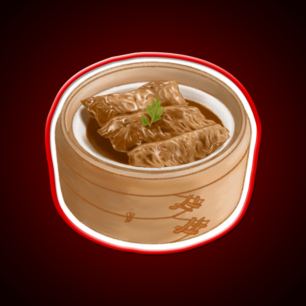 Dim Sum Tofu Skin Led Neon Sign Chinese Food Rgb Color - Shineneon