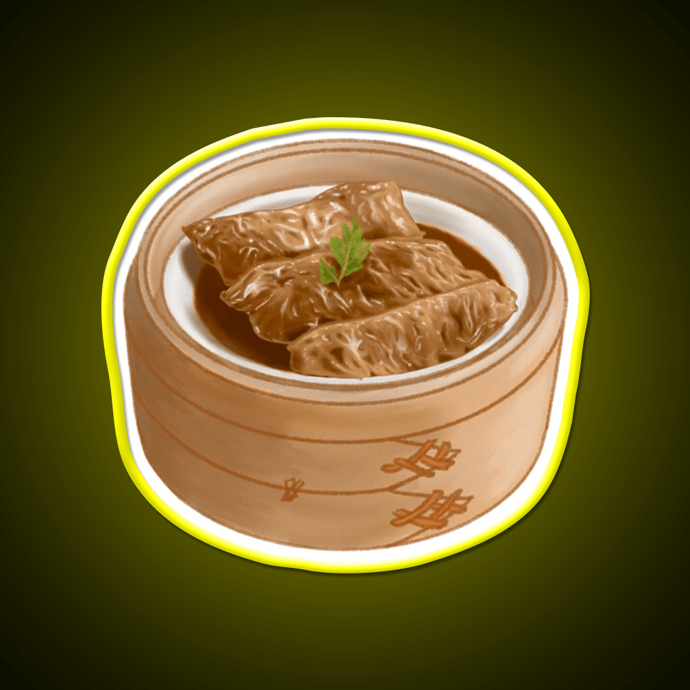 Dim Sum Tofu Skin Led Neon Sign Chinese Food Rgb Color - Shineneon