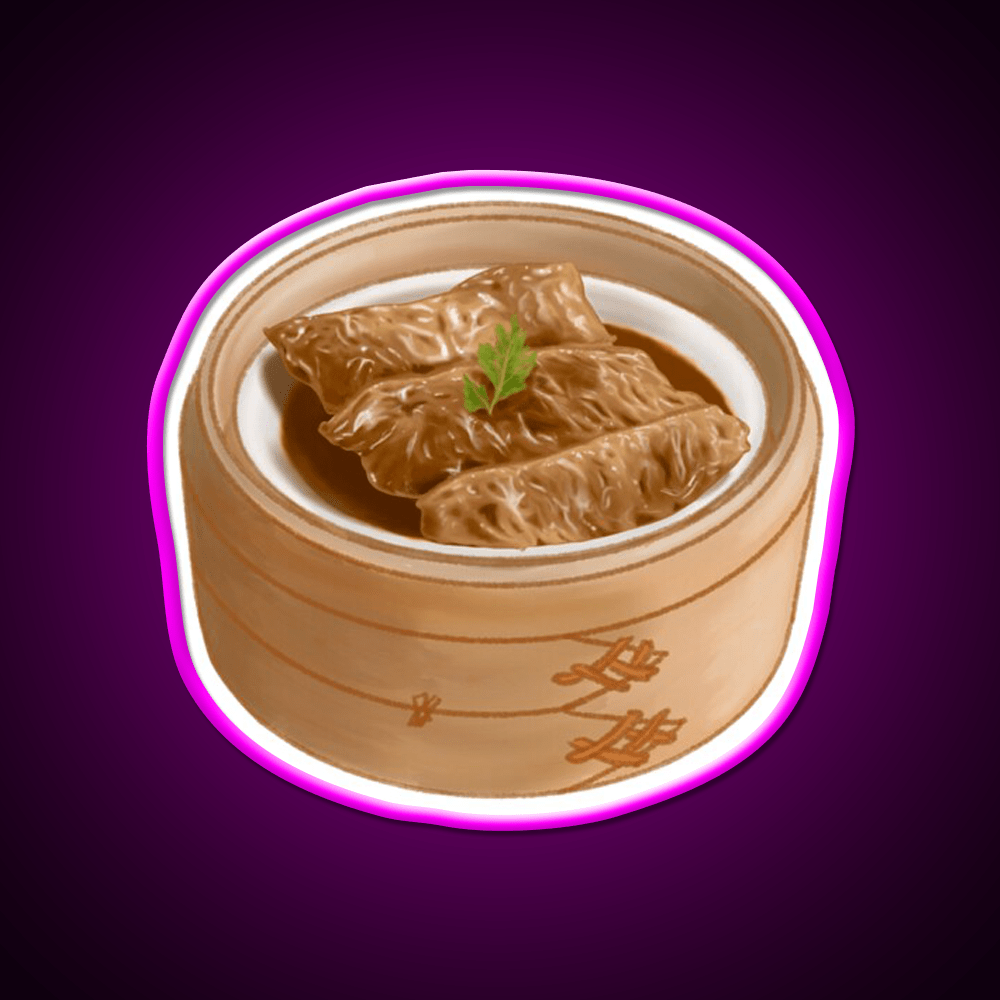 Dim Sum Tofu Skin Led Neon Sign Chinese Food Rgb Color - Shineneon