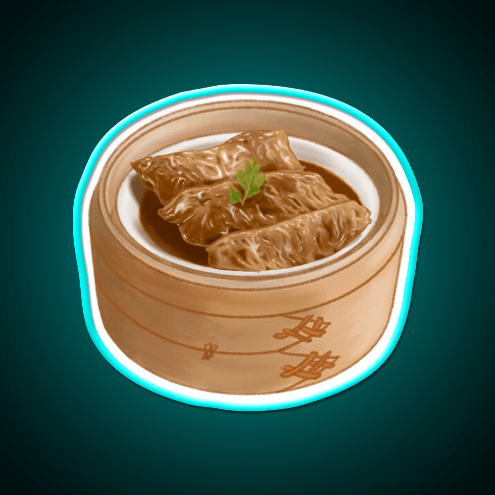Dim Sum Tofu Skin Led Neon Sign Chinese Food Rgb Color - Shineneon