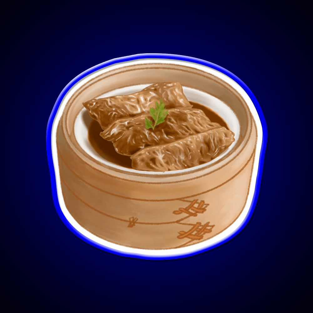 Dim Sum Tofu Skin Led Neon Sign Chinese Food Rgb Color - Shineneon