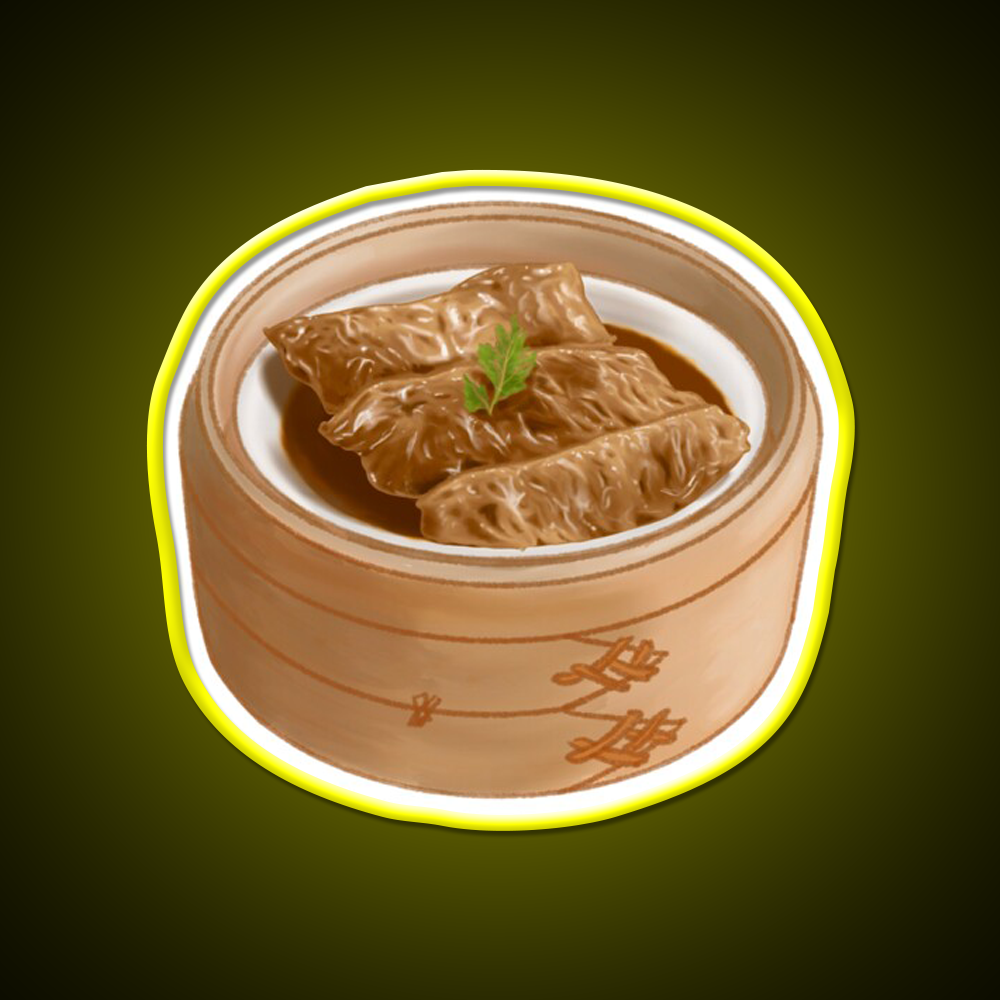 Dim Sum Tofu Skin Led Neon Sign Chinese Food Rgb Color