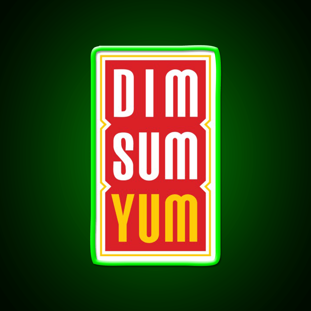 Dim Sum Yum Funny Asian Food Led Neon Sign Chinese Food Rgb Color - Shineneon