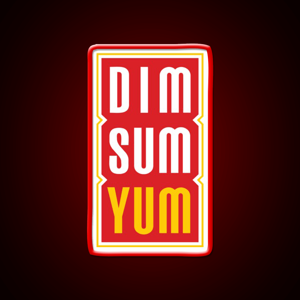 Dim Sum Yum Funny Asian Food Led Neon Sign Chinese Food Rgb Color - Shineneon