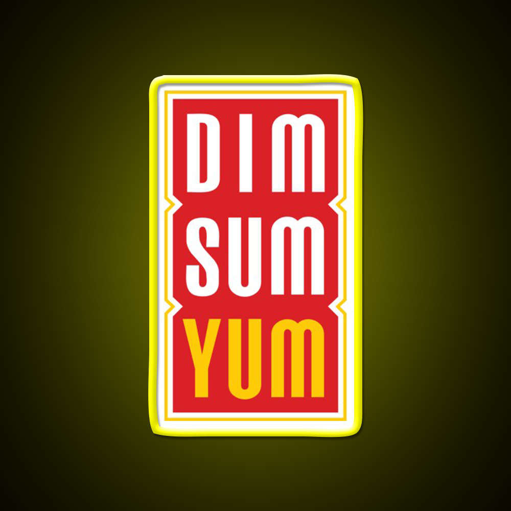 Dim Sum Yum Funny Asian Food Led Neon Sign Chinese Food Rgb Color