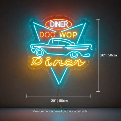 Diner Drive In Neon Sign LED Neon Sign size image