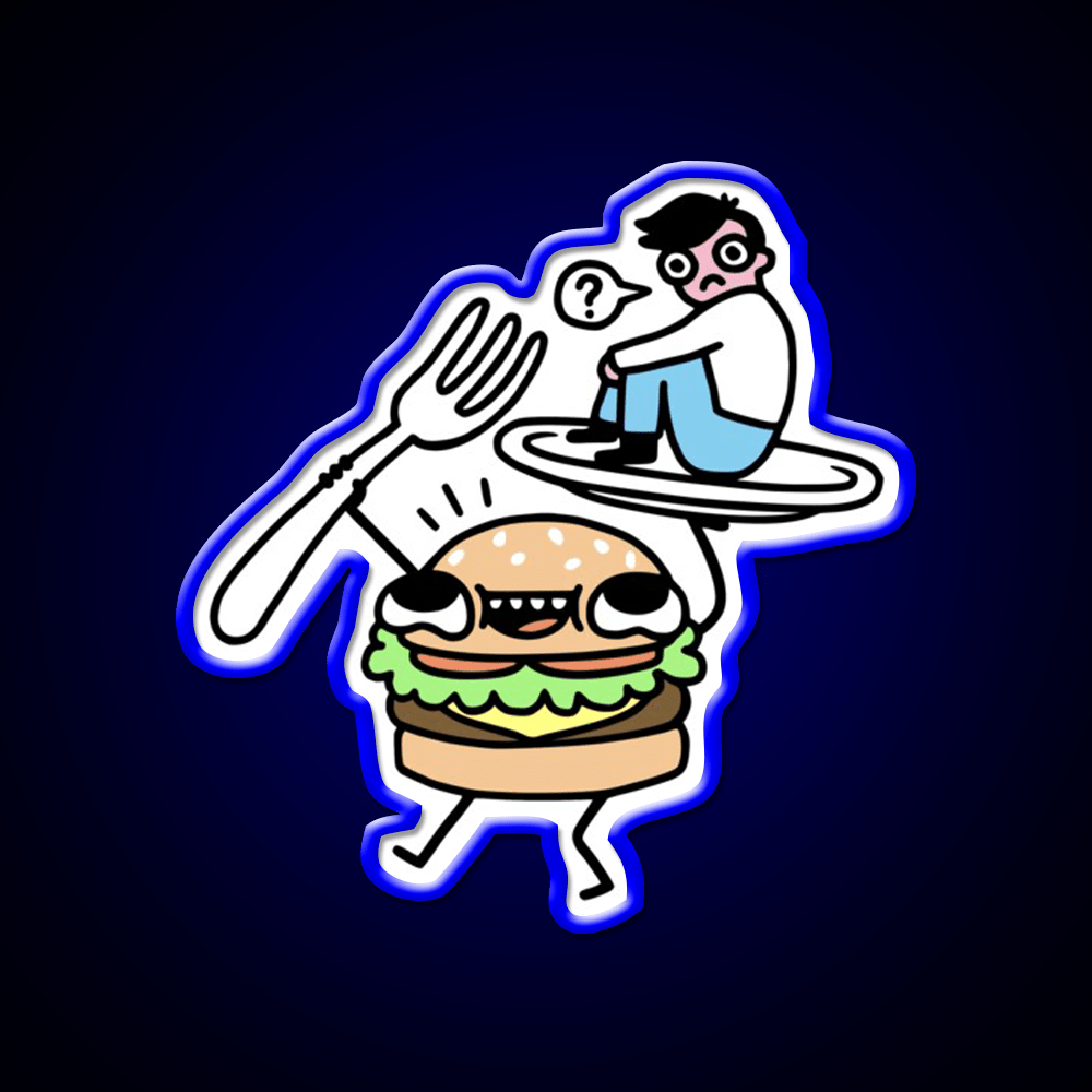 Dinner Is Served Fast Food Led Neon Sign For Burger Place Rgb Color - Shineneon