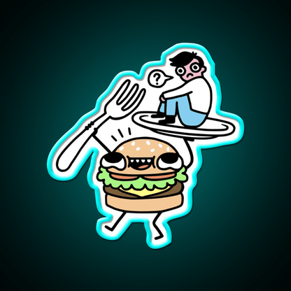 Dinner Is Served Fast Food Led Neon Sign For Burger Place Rgb Color - Shineneon
