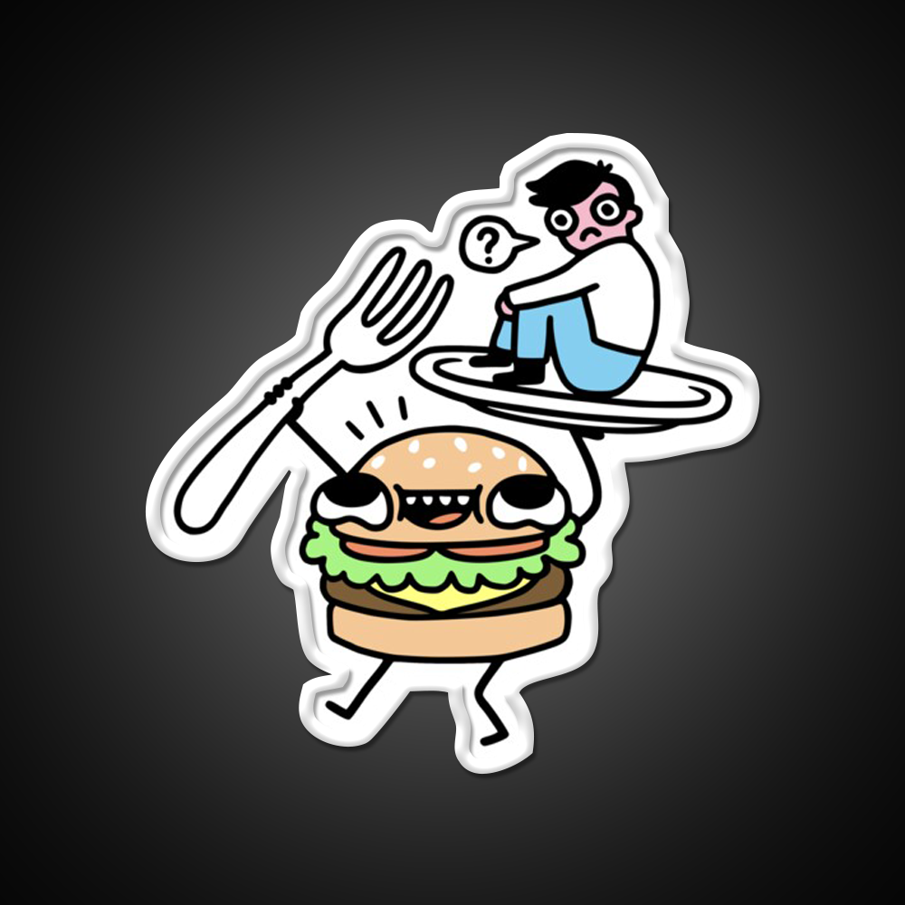 Dinner Is Served Fast Food Led Neon Sign For Burger Place Rgb Color