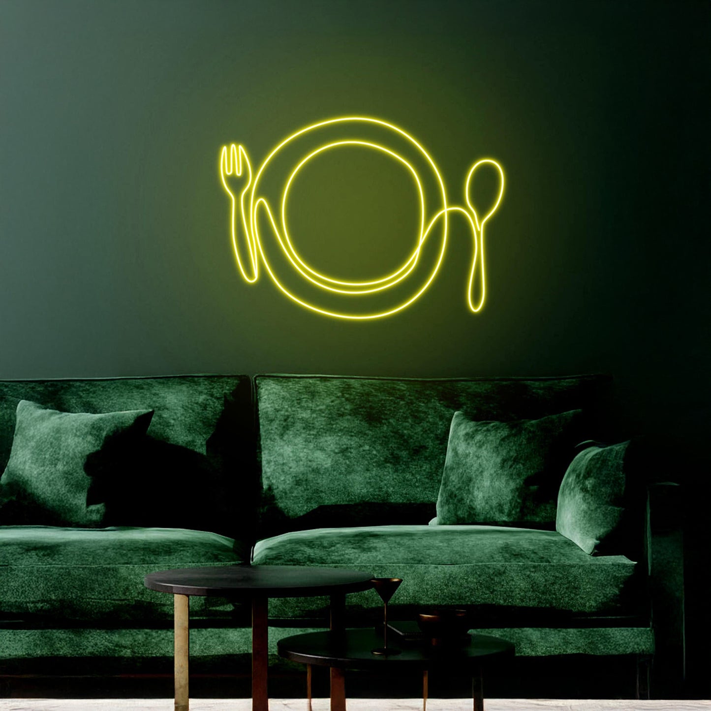 Dinner Set Neon Sign