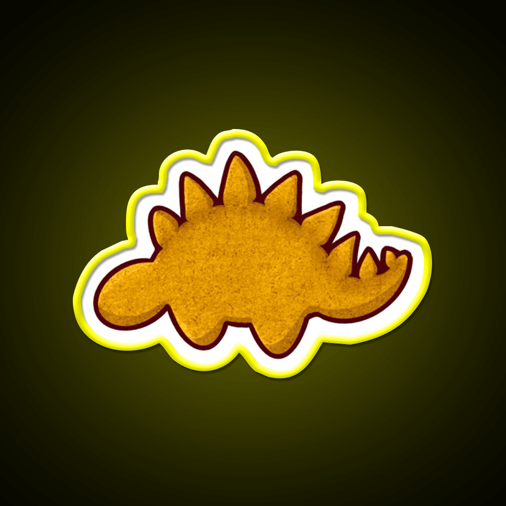 Dino Nugget Steg Snack Food Led Neon Sign Rgb Color - Shineneon
