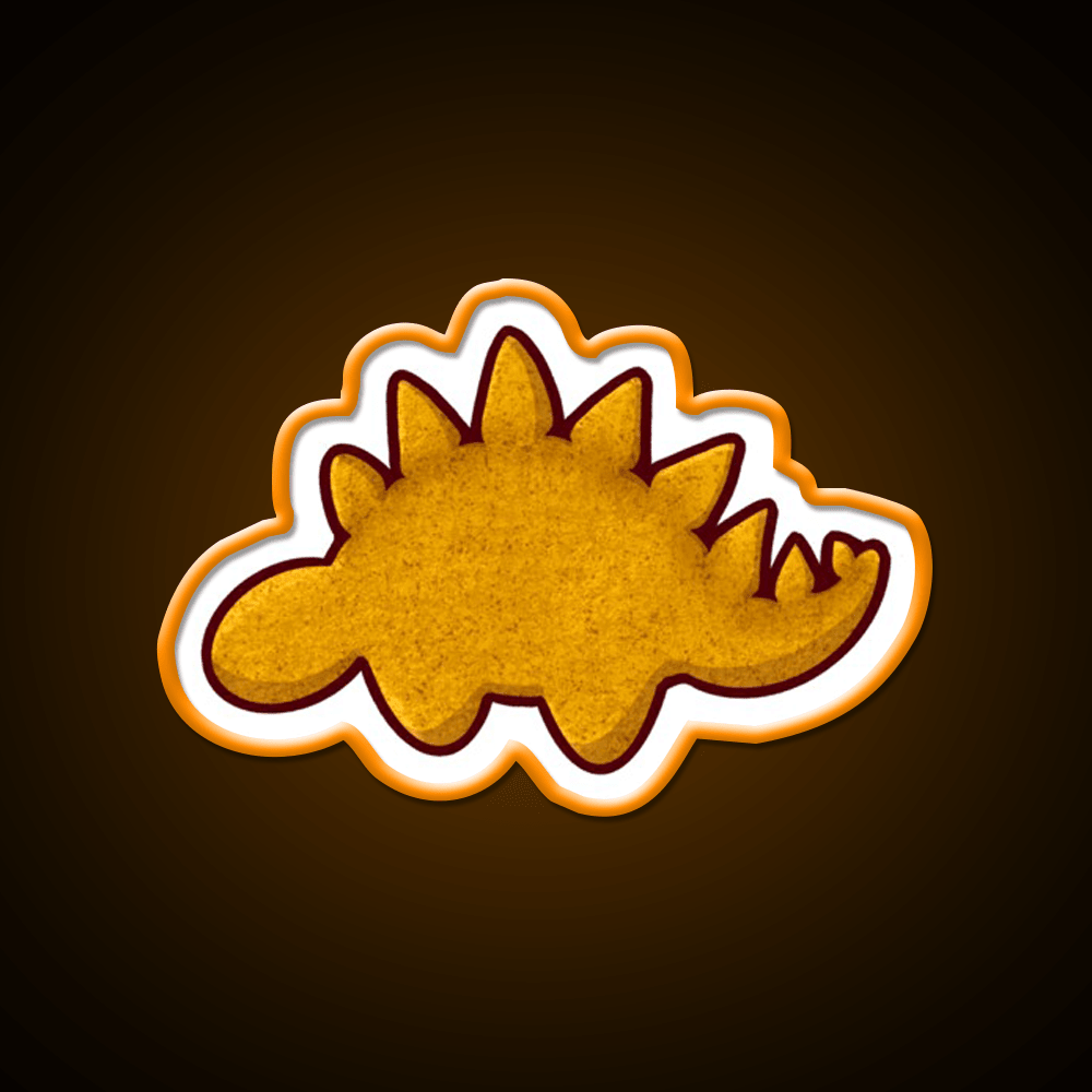 Dino Nugget Steg Snack Food Led Neon Sign Rgb Color - Shineneon