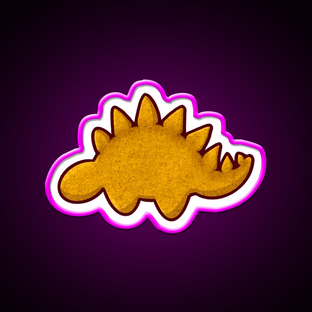 Dino Nugget Steg Snack Food Led Neon Sign Rgb Color - Shineneon