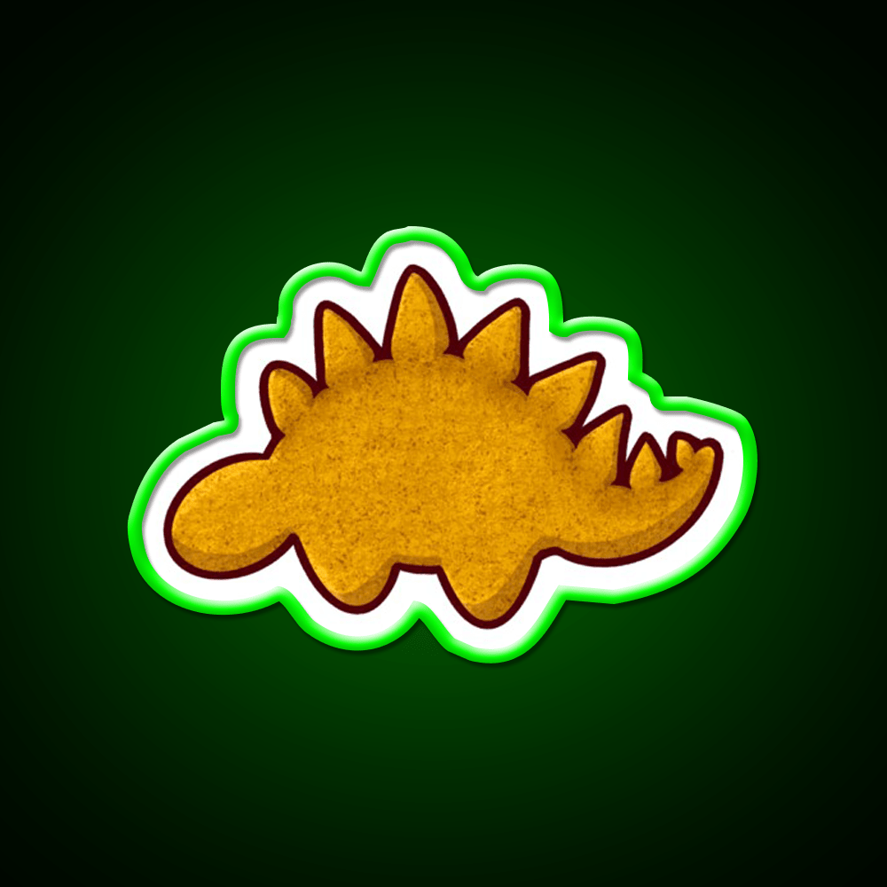 Dino Nugget Steg Snack Food Led Neon Sign Rgb Color - Shineneon