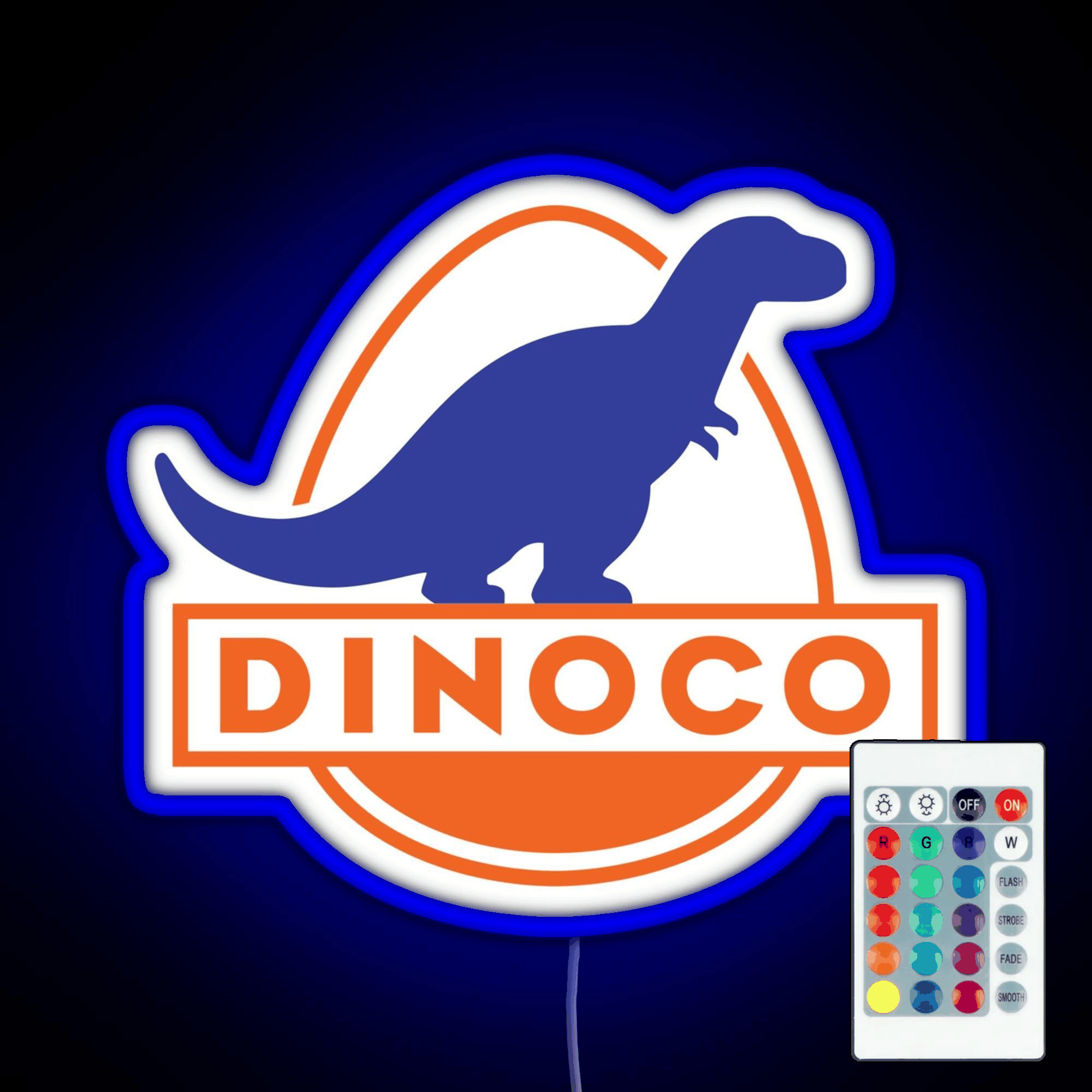 Dinoco Cars Rgb Led Neon Sign Pop Wall Art