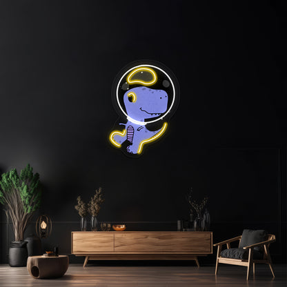 Dinosaur Astronaut Neon Signs Cute Led Signs For Kids