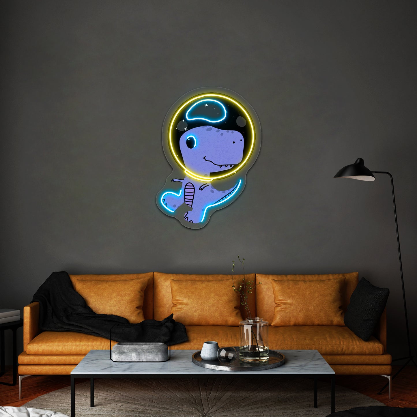 Dinosaur Astronaut Neon Signs Cute Led Signs For Kids