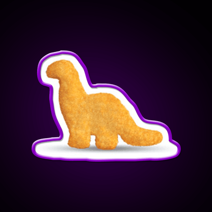 Dinosaur Chicken Nugget Brachiosaurus Snack Food Led Neon Sign Rgb Color - Shineneon