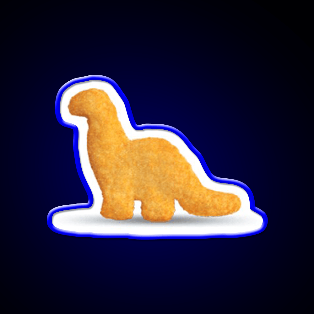 Dinosaur Chicken Nugget Brachiosaurus Snack Food Led Neon Sign Rgb Color - Shineneon