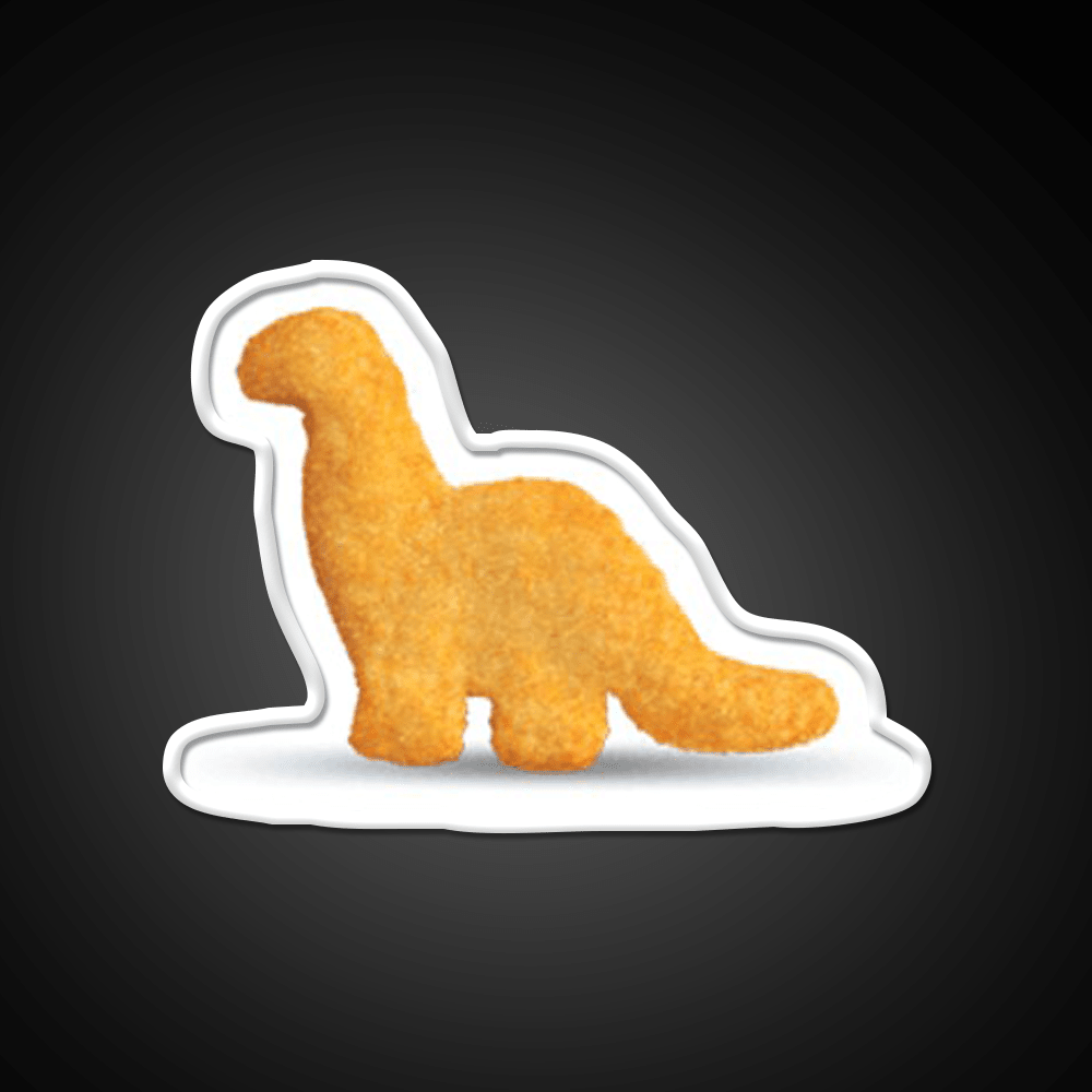 Dinosaur Chicken Nugget Brachiosaurus Snack Food Led Neon Sign Rgb Color - Shineneon