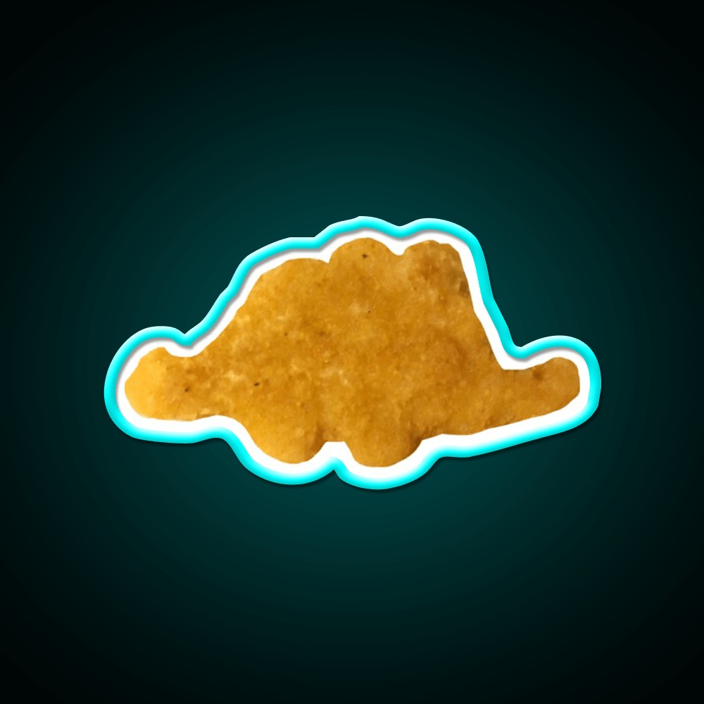 Dinosaur Chicken Nugget Stegosaurus Snack Food Led Neon Sign Rgb Color - Shineneon