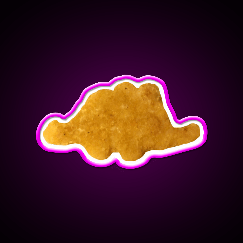 Dinosaur Chicken Nugget Stegosaurus Snack Food Led Neon Sign Rgb Color - Shineneon