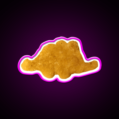Dinosaur Chicken Nugget Stegosaurus Snack Food Led Neon Sign Rgb Color - Shineneon