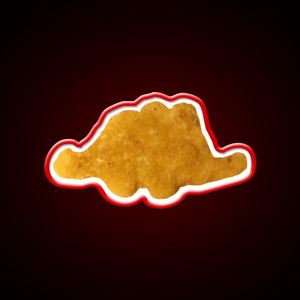 Dinosaur Chicken Nugget Stegosaurus Snack Food Led Neon Sign Rgb Color - Shineneon