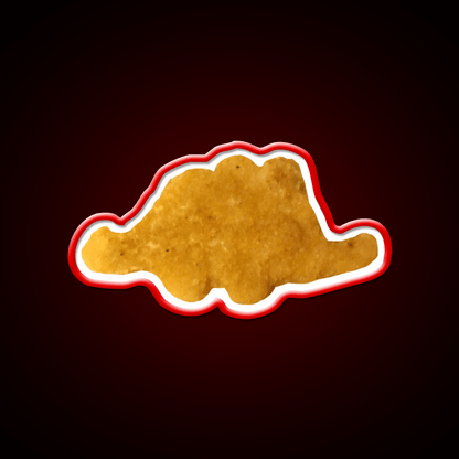 Dinosaur Chicken Nugget Stegosaurus Snack Food Led Neon Sign Rgb Color - Shineneon