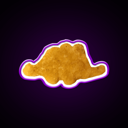 Dinosaur Chicken Nugget Stegosaurus Snack Food Led Neon Sign Rgb Color - Shineneon