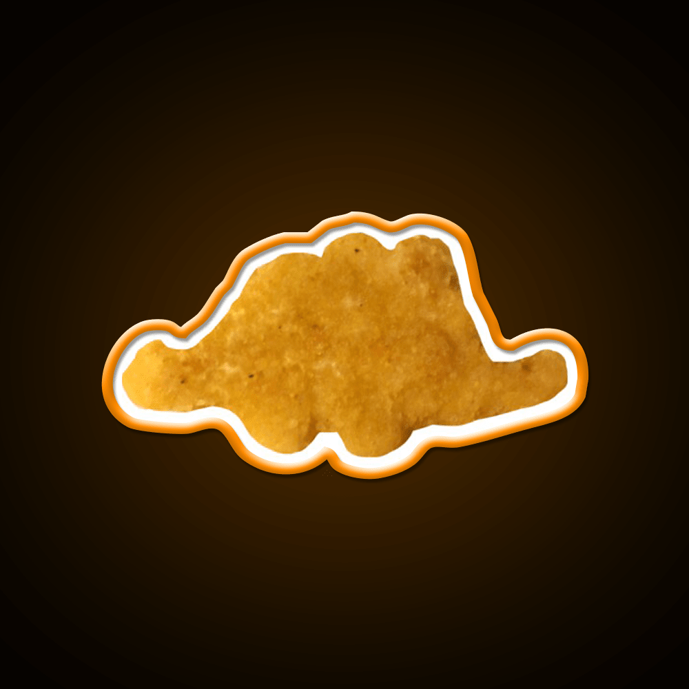 Dinosaur Chicken Nugget Stegosaurus Snack Food Led Neon Sign Rgb Color - Shineneon
