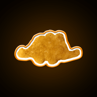 Dinosaur Chicken Nugget Stegosaurus Snack Food Led Neon Sign Rgb Color - Shineneon