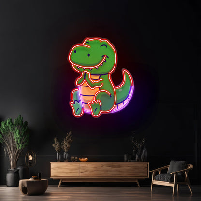 Dinosaur Clapping Led Neon Sign Light Custom Led Signs - Shineneon