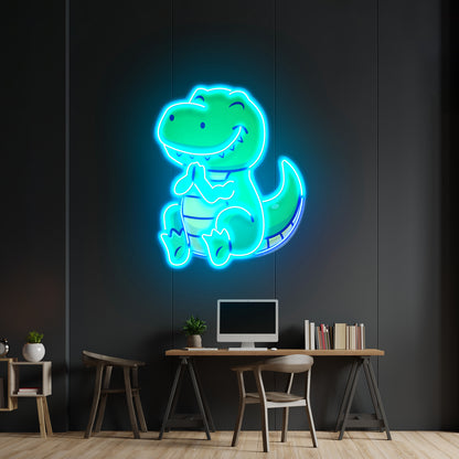 Dinosaur Clapping Led Neon Sign Light Custom Led Signs