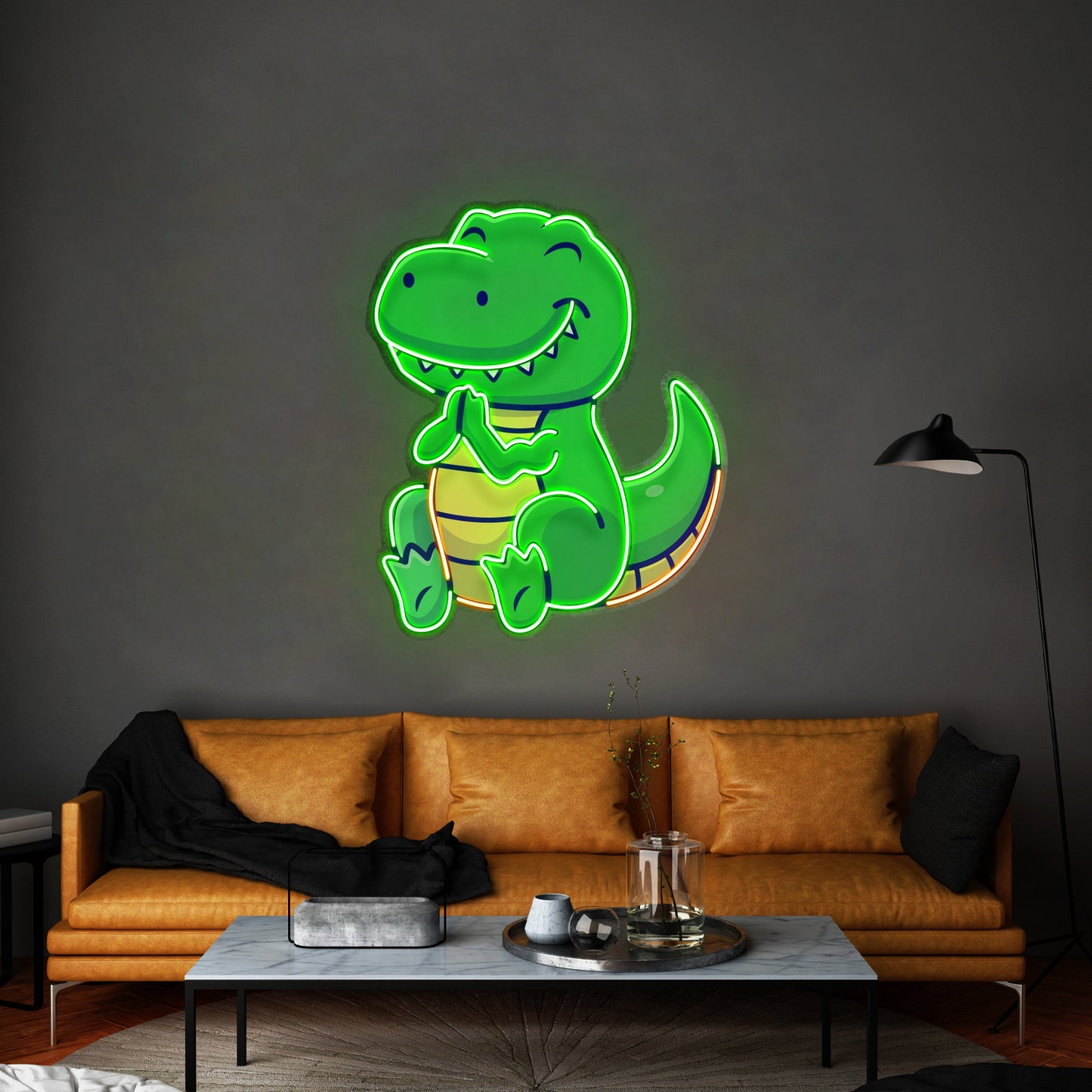 Dinosaur Clapping Led Neon Sign Light Custom Led Signs