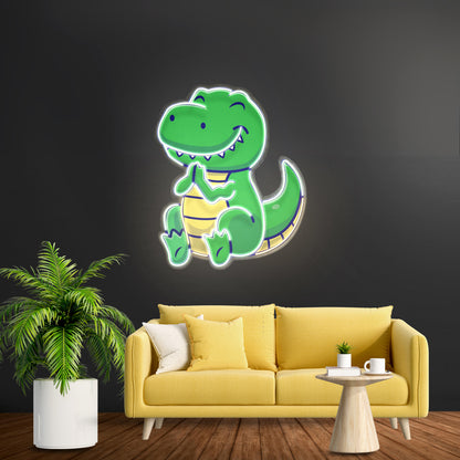 Dinosaur Clapping Led Neon Sign Light Custom Led Signs