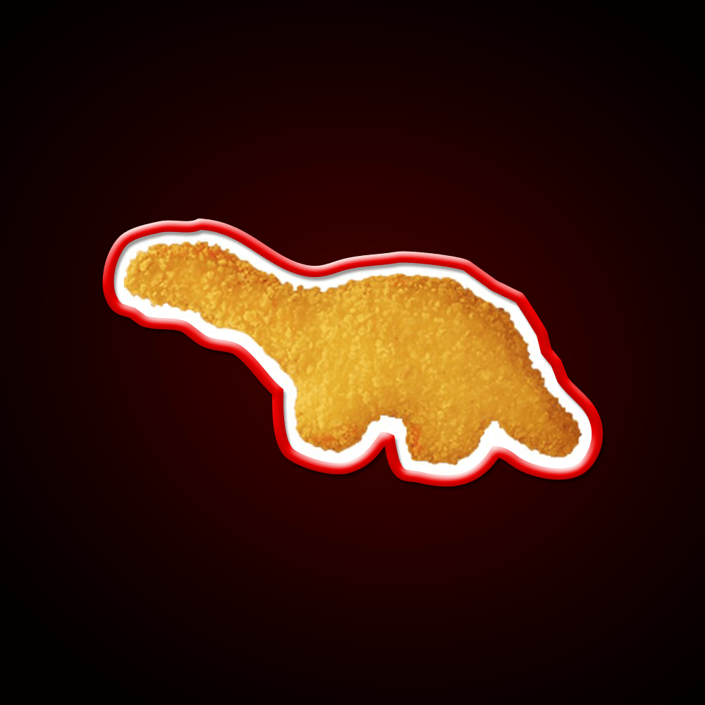Dinosaur Nugget Fast Food Led Neon Sign For Burger Place Rgb Color - Shineneon
