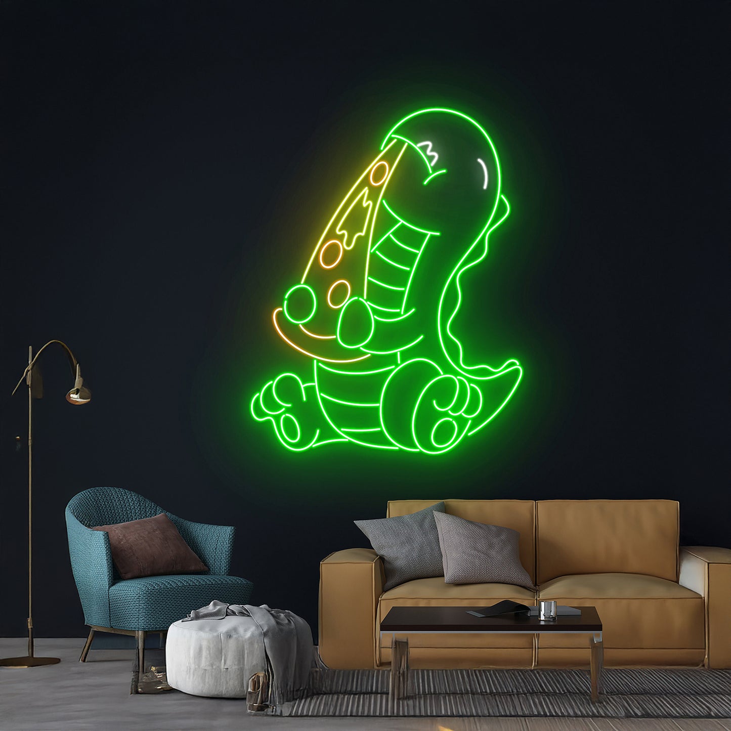 Dinosaur Pizza Neon Sign