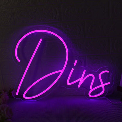 Dins Pink Led Neon Sign - Shineneon