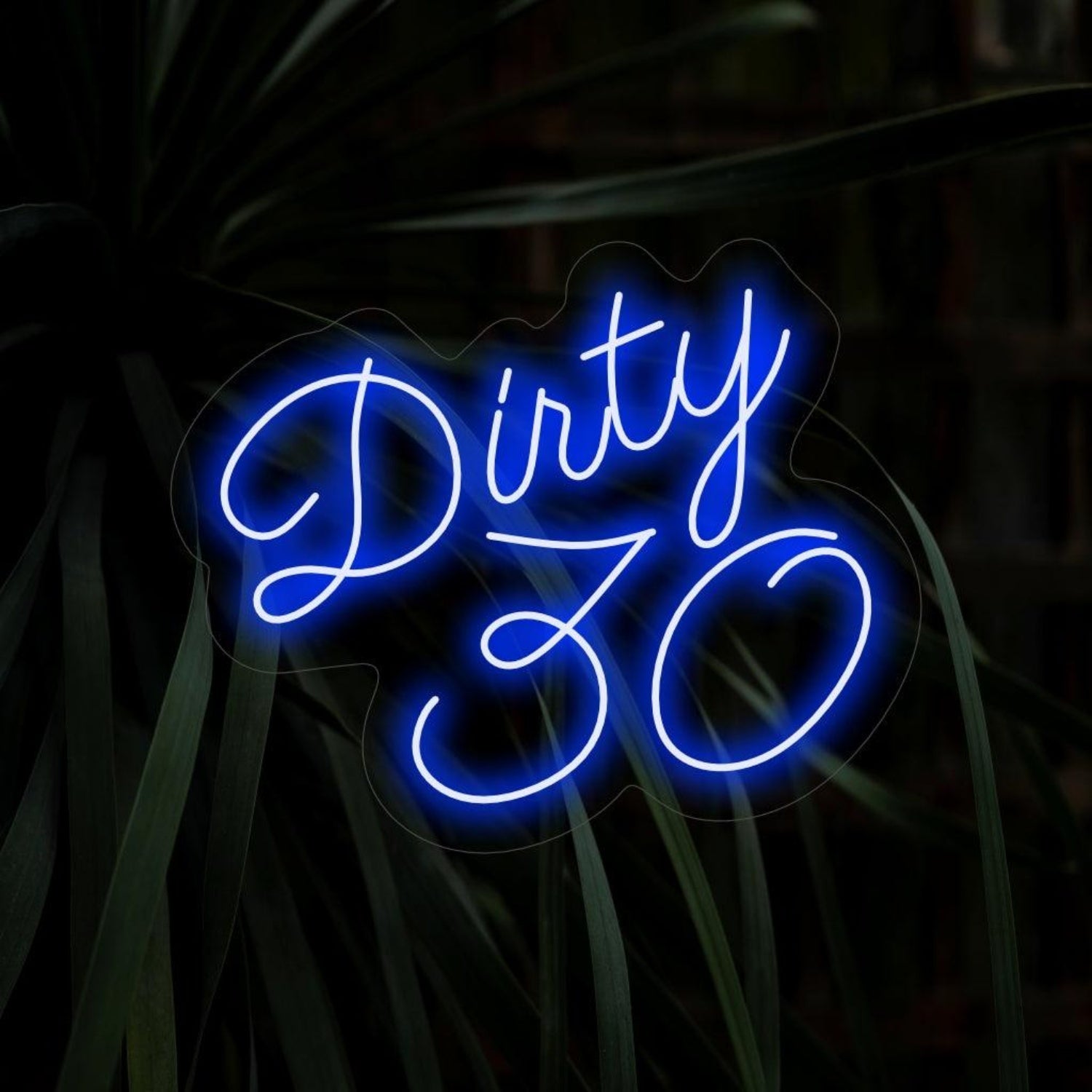 Dirty 30 Blue Led Neon Sign Birthday Decor Indoor Lighting | Shineneon