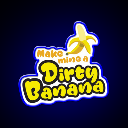 Dirty Banana Cocktail Yellow And Black Cocktail Bar Decor Led Neon Sign Rgb Color - LED neon sign view 5