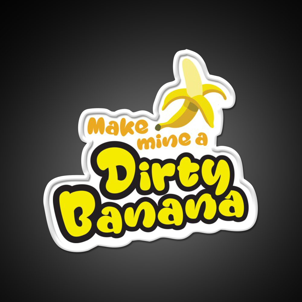 Dirty Banana Cocktail Yellow And Black Cocktail Bar Decor Led Neon Sign Rgb Color - LED neon sign view 11