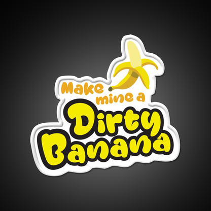 Dirty Banana Cocktail Yellow And Black Cocktail Bar Decor Led Neon Sign Rgb Color - LED neon sign view 11