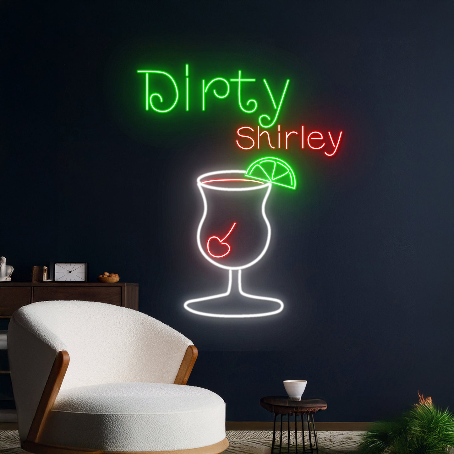 Dirty Shirley Cocktails Led Sign