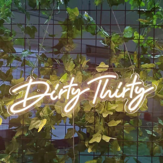 Dirty Thirty Birthday Neon Led Business Sign